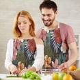 thumbnail image 3 of Pioneer Flower Floral Print Pattern Apron-Garden Aprons for Women with Pockets-Cotton Linen Waterproof Kitchen Cooking Gardening Aprons Adjustable for Kitchen,Cooking,BBQ and Salon 33x27 Inch, 3 of 7