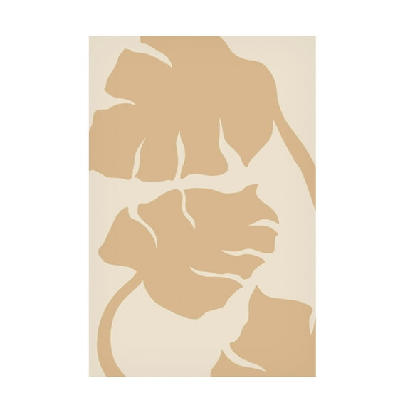 Trademark Fine Art Pictufy Studio Monstera Soft orange Canvas Wall Art