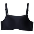thumbnail image 2 of YWDJ Comfy Bras for Women Sleep Bras Size Small No Underwire Comfy Bras Adjustable Straps Full Coverage Push up Wrap Lounge Bras Padded Comfy Bras Solid Comfortable Bras Black L, 2 of 3
