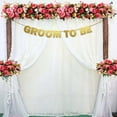 thumbnail image 3 of Inkdotpot Groom to Be Metallic Gold Pre Strung Bunting Photo Booth Props Sign Party Decoration DIY Wedding Banner, 3 of 5
