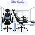 thumbnail image 2 of BIQWBIC Ergonomic Gaming Chair for Teens - Adjustable Game Chair with Headrest, Footrest & Lumbar Support, White, 2 of 5