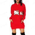 thumbnail image 3 of Sudadera con capucha de gran tamaño con estampado de otoño 2023, sudaderas con capucha casuales para mujer, sudadera HELLO KITTY, sudadera holgada informal de marca urbana, 3 of 5