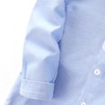 thumbnail image 5 of Auroural Girls Shirts Size 8-10 Boys Long Sleeve Dress Shirts Button Down Uniform Shirts with Chest Pocket Back to School Clothes Blue 9-10 Years, 5 of 7