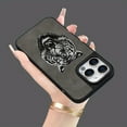 thumbnail image 4 of Tiger Pattern Suede Leather Phone Case for iPhone Series - TPU Shockproof Cover, Protective Back Case for 11/X/XR/XS/Plus Pro Max Models - Ideal Holiday and Birthday Gift for Loved Ones, 4 of 5