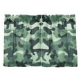thumbnail image 7 of Yayeee Kitchen Curtains Tier Pair Light Filtering 27"x36" Rod Pocket Short Cafe Window Panel, Forest Camouflage Pattern, 7 of 7