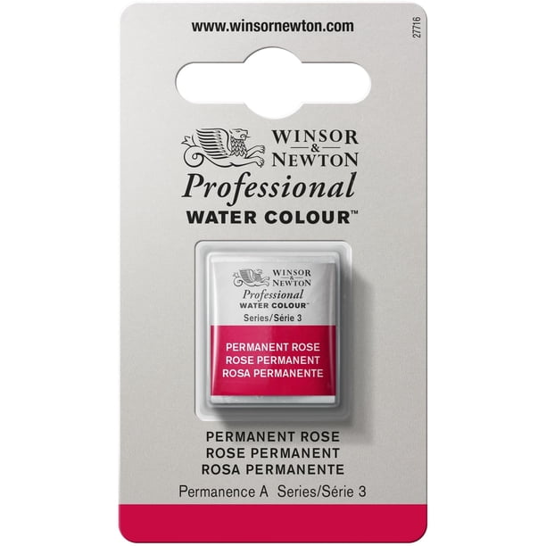 Winsor & Newton Professional Water Color Paint Half Pan Permanente Rosa
