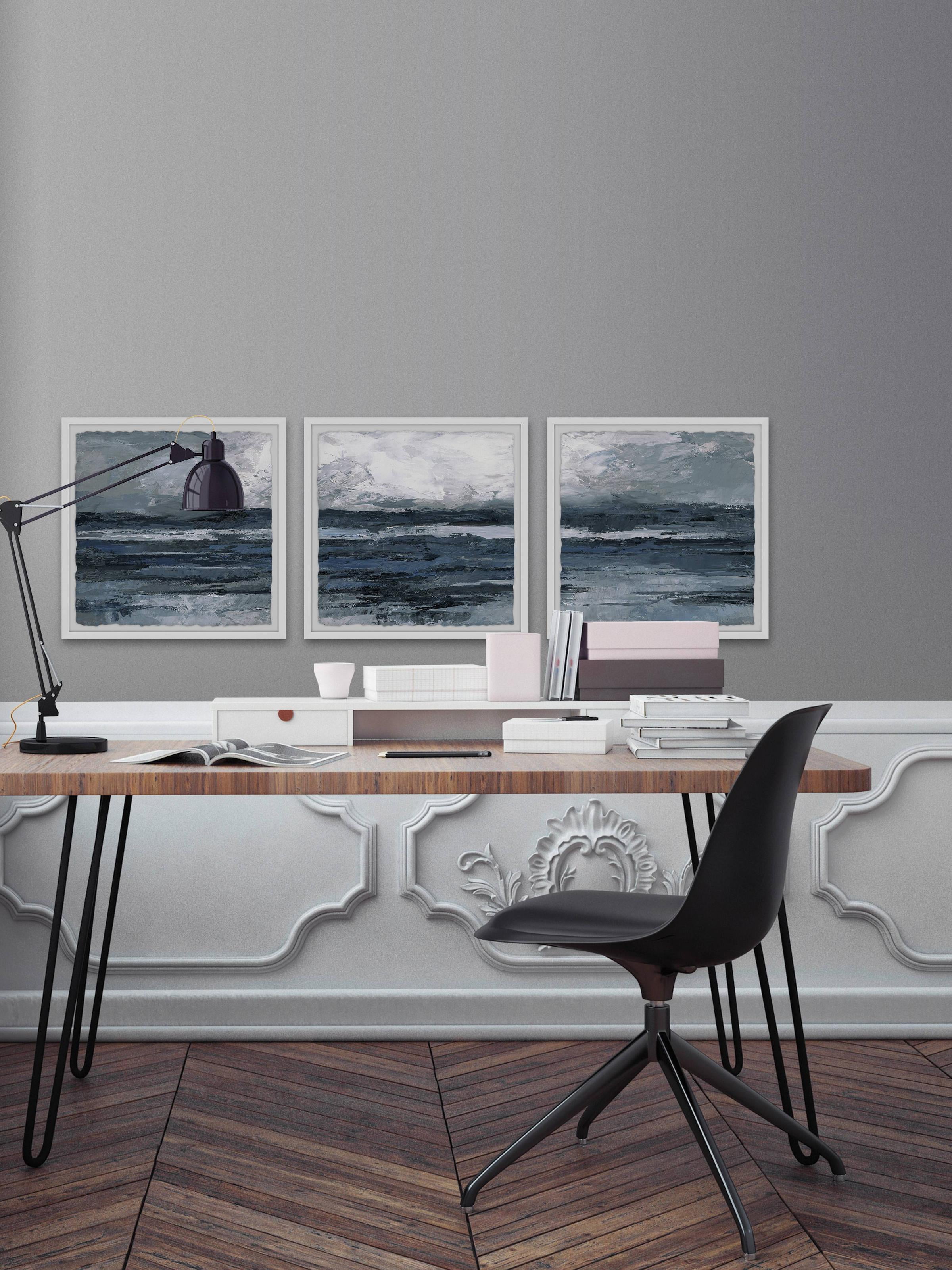 Dark Vast Ocean Triptych
