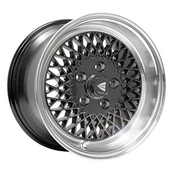 15x7 Enkei ENKEI92 (Black w Machined Lip) WheelsRims 5x1143 (465-570-6538BK)
