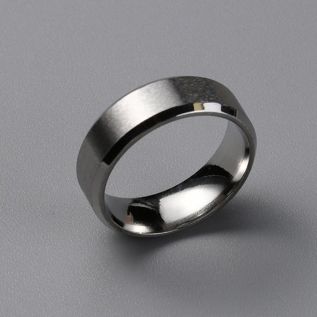 Matte Style 304 Stainless Steel Wide Band Finger Rings for Women Men Plain Band Rings Stainless Steel Color 6mm Inner Diameter: US Size 5 3/4(16.3mm)
