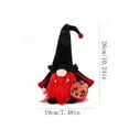 thumbnail image 3 of Vampire Faceless Gnome Halloween Decorations Soft Plush Tabletop Figurine with Pumpkin Cutout for Tiered Tray Mantel Indoor Halloween Party Gothic Home Decor, 3 of 7