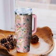 thumbnail image 5 of Horse Tumbler with Handle and Straw, 40 oz Stainless Steel Pink Insulated Cup with Lid and Straw,Travel Coffee Mug Water Bottle, Birthday Christmas Mothers Day Gifts for Animal Lovers Women, 5 of 6
