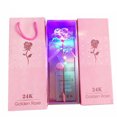 thumbnail image 1 of Worallymy base de iluminación de rosas falsas chapadas en papel de aluminio adorno de flores artificiales decoración de festivales y bodas luz de alambre B Worallymy JD735907706, 1 of 6