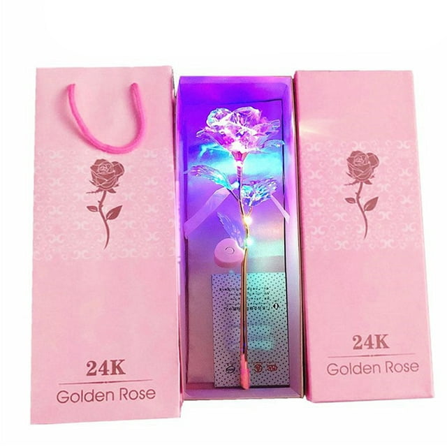 Worallymy base de iluminación de rosas falsas chapadas en papel de aluminio adorno de flores artificiales decoración de festivales y bodas luz de alambre B Worallymy JD735907706
