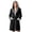 Black, variant on Sheghy Hooded Long Fleece Womens Robe Thick Absorbent Warm Loungewear Bathrobe