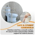 thumbnail image 3 of HECASA 24" Grab Bars Toilet Bathtub Handrail 304 Handicap Rails Bathroom Safety Wall Mount Floor Support Assist Bar on Slip Hand Grips for Disabled Elderly Handicapped Pregnant Woman, 3 of 14