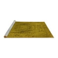 thumbnail image 2 of Ahgly Company Machine Washable Indoor Square Oriental Yellow Industrial Area Rugs, 7' Square, 2 of 4