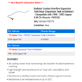 thumbnail image 2 of Radiator Coolant Overflow Expansion Tank Hose (Expansion Tank to Radiator) - Compatible with 1998 - 2003 Jaguar XJR (To Chassis -F59525) 1999 2000 2001 2002, 2 of 2