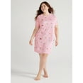 thumbnail image 3 of Joyspun Women's Short Sleeve Sleepshirt, Sizes S to 3X, 3 of 6