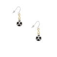 thumbnail image 2 of Delight Jewelry Silvertone Soccer ball Gold Tone Infinity French Earrings, 2 of 4