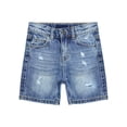 thumbnail image 1 of KIDSCOOL SPACE Big Girls Boys Jeans Shorts,Ripped Stretchy Simple Design Cute Summer Denim Pants,Blue,9-10 Years, 1 of 6