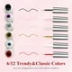 thumbnail image 3 of Set de delineadores de uñas eodci, 6 unidades, negro, blanco, rojo, dorado y plateado, 3 of 6