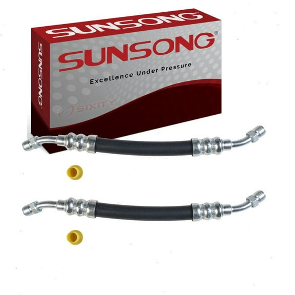 2 pc Sunsong Cylinder Power Steering Cylinder Line Hoses compatible with Ford Mustang 1967-1970