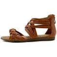 thumbnail image 2 of Ollio Women's Shoe Gladiator Strappy Zip Closure Sandal M1803, 2 of 6