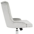 thumbnail image 2 of Impressions Vanity Raven Tufted Swivel Vanity Desk Chair, Armless Cushion Makeup Desk Chair (White), 2 of 9