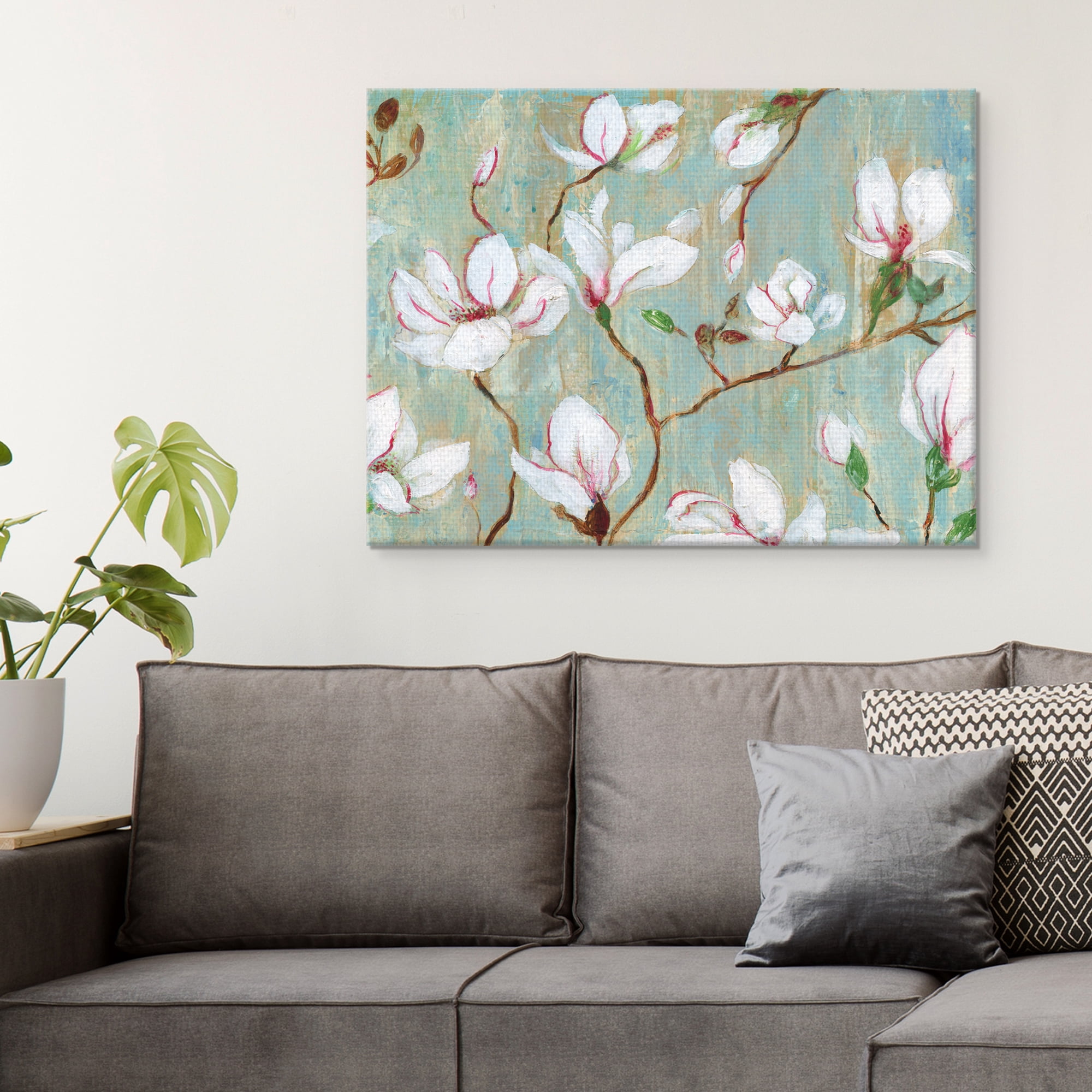 Tava Studios Dogwood Morning II Tree Blossoms 40" x 30" Painting Canvas Art Print, by Masterpiece Art Gallery