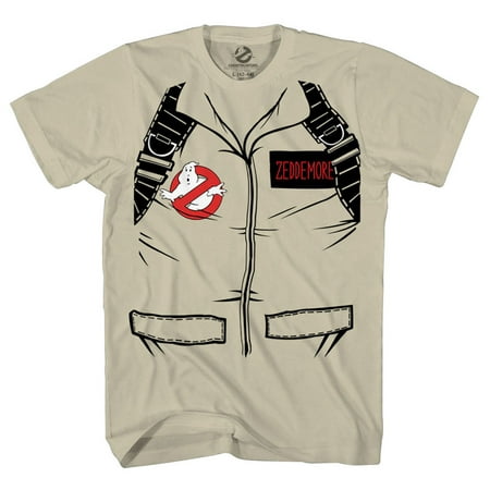 Ghostbuster ZEDDEMORE SHORT SLEEVE Costume T-Shirt With Back Print (Adult Large)