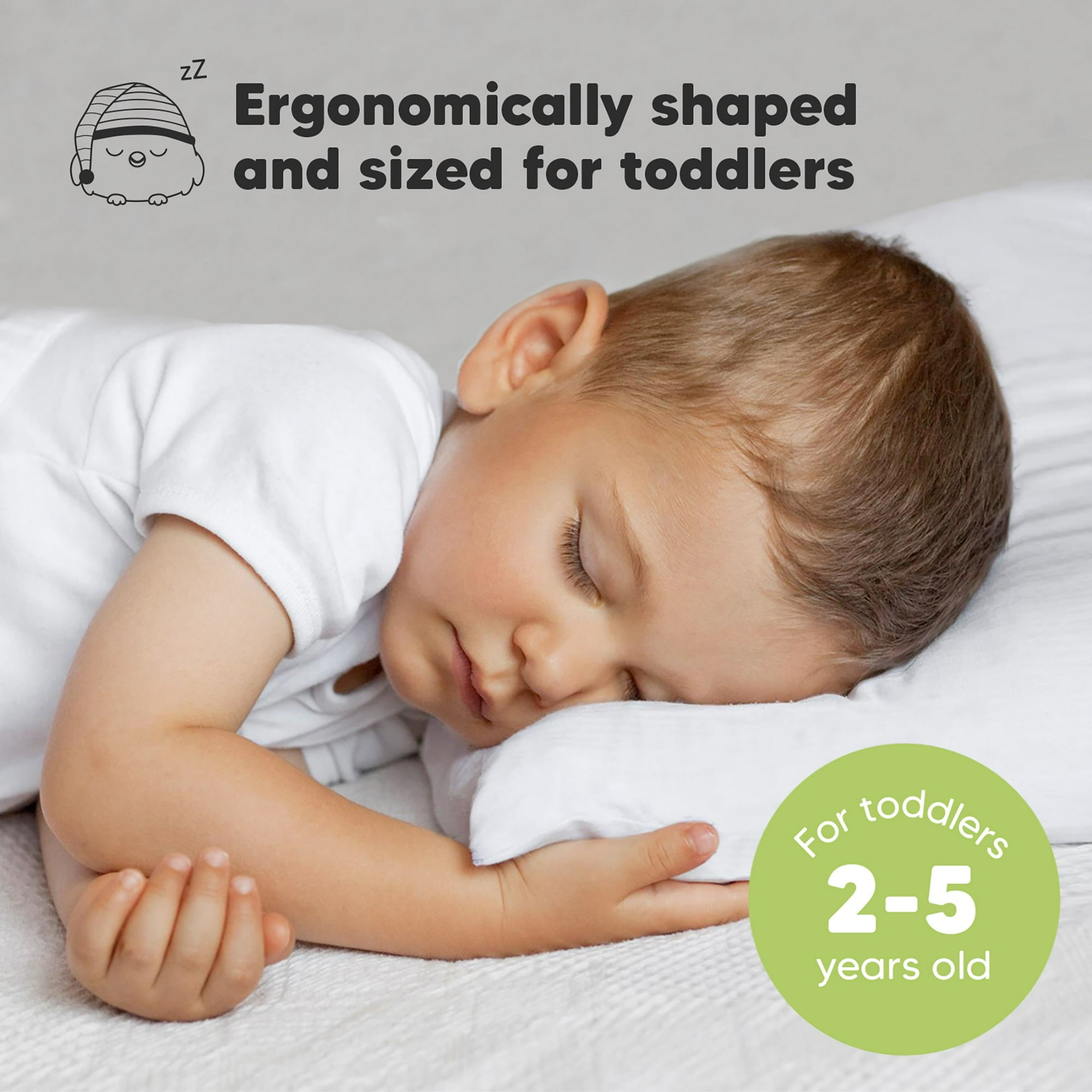 Toddler Pillow with Pillowcase Soft Organic Cotton Toddler Pillows for Sleeping Machine Washable Toddlers Kids Child Perfect for Travel Toddler Cot Bed Set Walmart