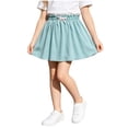 thumbnail image 3 of Loopsun Toddler Girls Casual Skirts 5 to 10 Years Solid Summer Ruffled Elastic Waist Daily Skirts, 3 of 5