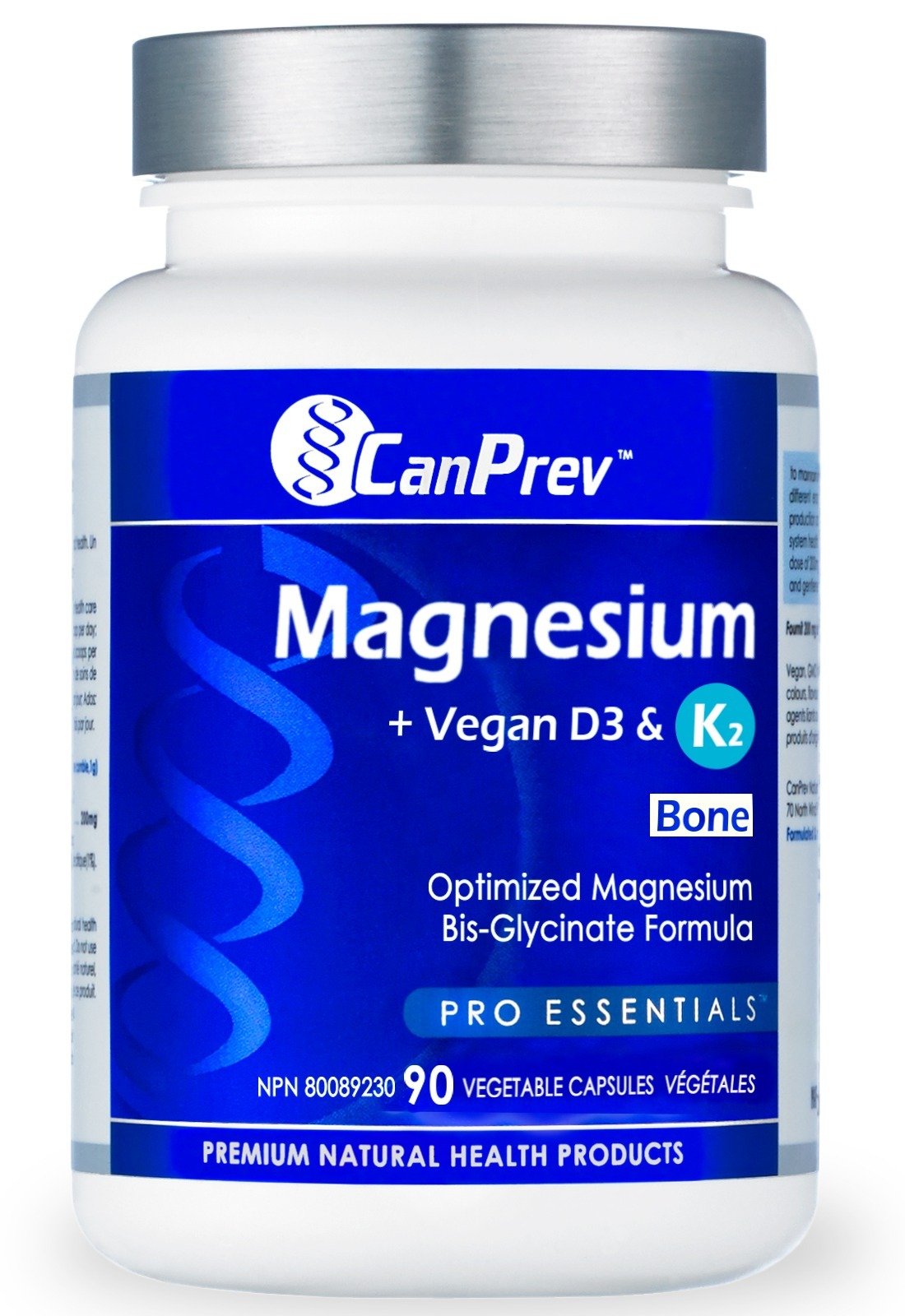 CANPREV Magnesium + Vegan D3 & K2 for Bones (90 Caps) Walmart Canada
