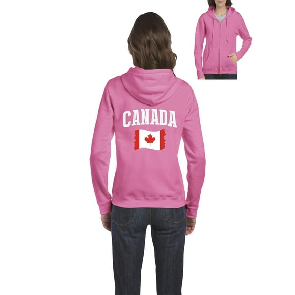 Womens Canada Full-Zip Hooded Sweatshirt