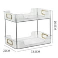 thumbnail image 1 of ziyahi Étagère de Rangement Multifonctionnelle 2 Niveaux pour Fête Salon Toilettes Blanc, 1 of 9