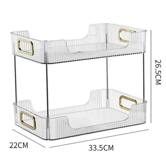 ziyahi Multifunctional Storage Rack 2 Tier Container for Party Living Room Toilet White