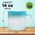 thumbnail image 5 of Speckled Bistro Coffee Mugs 14 oz. Set of 10, Bulk Pack - Ceramic, Perfect for Coffee, Tea, Espresso, Hot Cocoa, Other Beverages - Sky Blue, 5 of 5