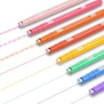 thumbnail image 1 of AECHY Ensemble de 8 Stylos Enlumineurs Courbe Colorée pour Prise de Notes, Stylos à Double Pointe avec 5 Formes Différentes et 8 Couleurs Fines Lignes, pour Fournitures de Journal pour Enfants, 1 of 4