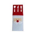 thumbnail image 1 of Advancent 4 unids/set bolsa de soporte de Papá Noel de Navidad cubiertos bolsa de dulces palillo efectivo dinero cuchara bolsillo fiesta de año Kits de decoración para fiestas, 1 of 6