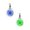 Blue,Green, variant on 2 Pcs LED Underwater Fishing Lures, Lighted Bait Flasher with Fish Attractor Light, Deep Drop Fishing Lures for Night Fishing, Saltwater or Freshwater, 1.18"x0.79"