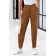 thumbnail image 5 of Pantalones PRETTYGARDEN 2025 de tiro alto, largo hasta el tobillo, color marrón, talla M, 5 of 9