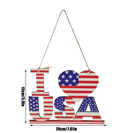 

Independence Day Wooden Pendant New Party Scene Arrangement Decoration