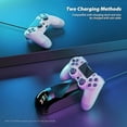 Wireless Game Controller Compatible with PS 4 Slim with Enhanced Dual