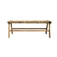 thumbnail image 2 of Contemporary Home Living Backless Banana Woven Rectangular Bench - 48" - Brown, 2 of 8