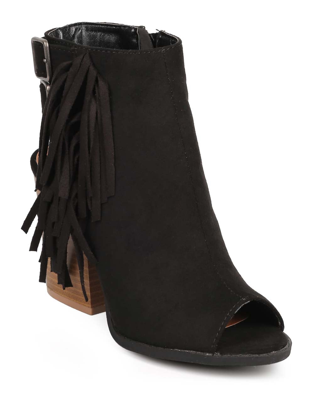 qupid block heel booties