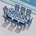 thumbnail image 3 of Greforg Patio Outdoor HDPE Dining Furniture Set of 8,with a table and chairs,navy, 3 of 8