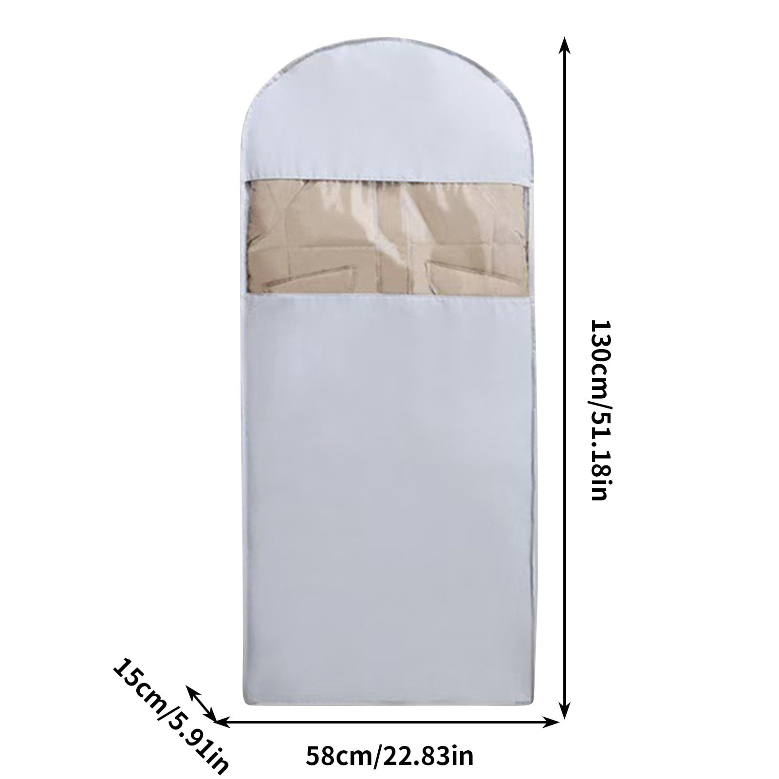 Space-Saving Hanging Garment Bag with Self-Compression Zipper, Large Wardrobe Organizer for Coats, Jackets, Suits, Waterproof and Durable, Prevents Wrinkles, Closet and Travel Storage Solution