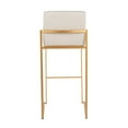 thumbnail image 5 of Fuji Contemporary High Back Barstool In Gold Steel And Beige Fabric - Set Of 2, 5 of 7