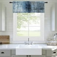 thumbnail image 5 of Navy Blue Short Window Valance Curtains - Abstract Art Farmhouse Window Treatment Valances Curtain for Kitchen Bedroom Bathroom Living Room Dining Room Cafe Decor with Rod Pocket, 54 x 18 in, 5 of 6