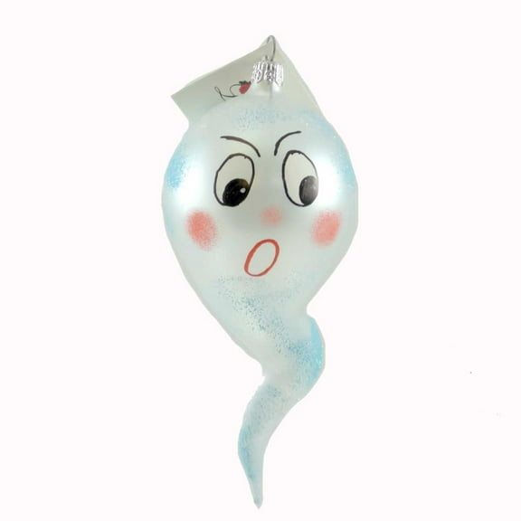 Laved Italian Ornaments BLUE GHOST Glass Halloween Boy F31570